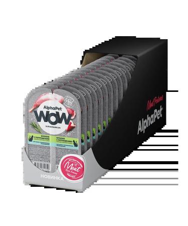 AlphaPet Wet food for cats WOW Rabbit with Trenches 15*80 g - Buy Online on GoSupps.com