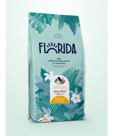 Florida Feed for dogs of medium breeds with chicken and apple 12+2 kg - Buy Online on GoSupps.com