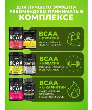 1WIN BCAA 2 1 1 Powder Energetic 30 servings - Buy Online on GoSupps.com