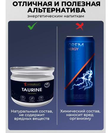 Aminofood Taurin 1000 mg powder 100 grams for energy and endurance - Buy Online on GoSupps.com
