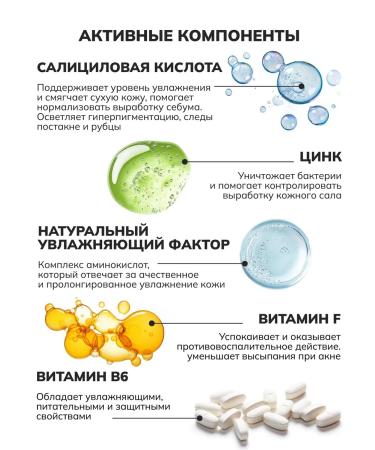 Crimean Natural Collection Facial cream for acne with niacinamide - Buy Online on GoSupps.com