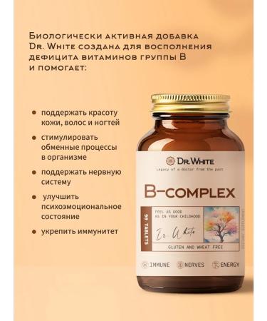 Dr White Complex of B vitamins B B-Complex Forte 90 Tab - Buy Online on GoSupps.com