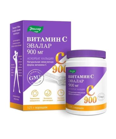 Evalar Vitamin C 900 mg Acorbath calcium 121 g