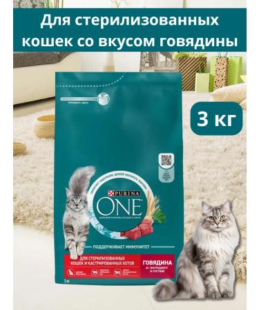 PURINA ONE Dry food for sterilized cats beef 3 kg