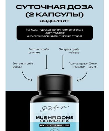 IPSUM Rishi mushroom complex Shiitak Maitaka 60 capsules - Buy Online on GoSupps.com