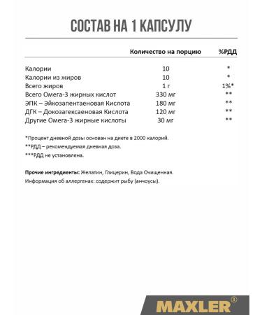 maxler Omega-3 Gold Fishery 60 capsules - Buy Online on GoSupps.com