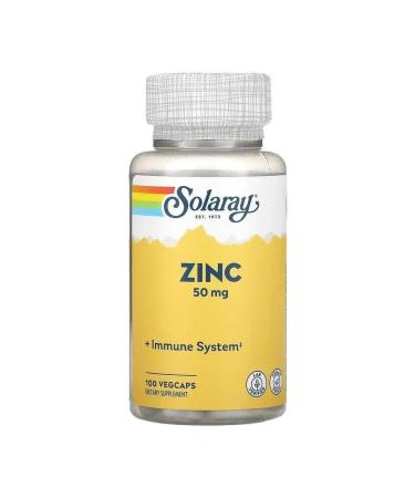 Solaray Zinc 50 mg 100 plant capsules