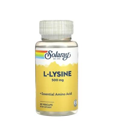 Solaray L Lizin Lizin 500 mg 60 vegetarian capsules