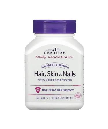 21st Century Hair skin and nails vitamins for women 50 tablets