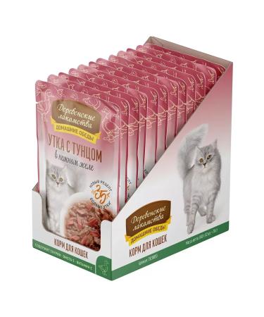 Country delicacies Wet food for cats duck with tuna 12x70 g - Buy Online on GoSupps.com