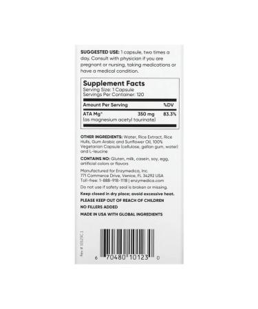 enzymedica Magnesium Mind 120 capsules - Buy Online on GoSupps.com