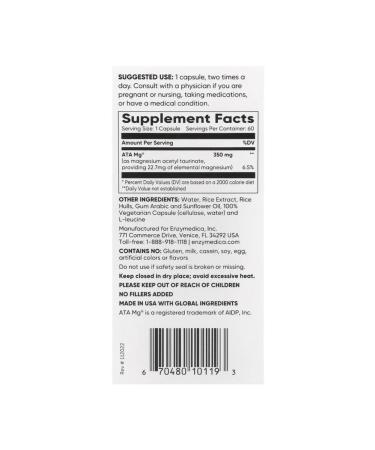 enzymedica Magnesium Mind 60 capsules - Buy Online on GoSupps.com