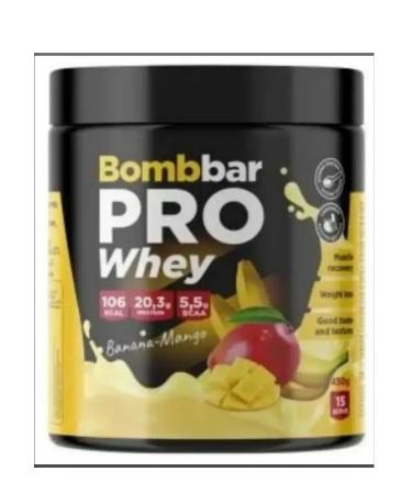 BombBar Protein Whey Protein Pro 450 G Banana and Mango