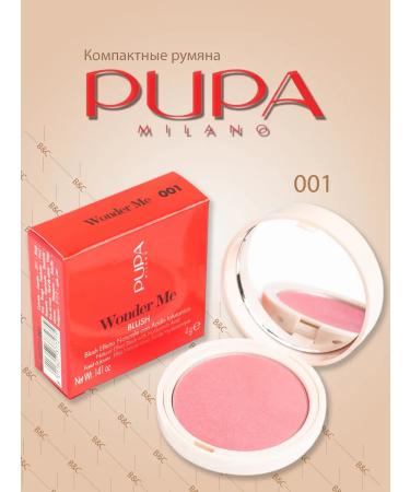 Pupa Facial blush Wonder Me Blush 001 Shining finish - Buy Online on GoSupps.com