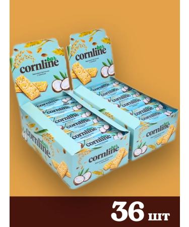 KDV Cornline bars from whole cereals with coconut 36 pcs - Buy Online on GoSupps.com