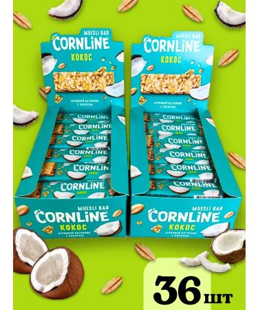 KDV Cornline bars from whole cereals with coconut 36 pcs - Buy Online on GoSupps.com