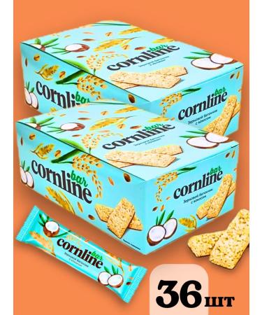 KDV Cornline bars from whole cereals with coconut 36 pcs - Buy Online on GoSupps.com