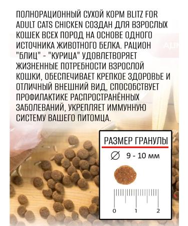 BLITZ Dry food for cats chicken 2kg - Buy Online on GoSupps.com