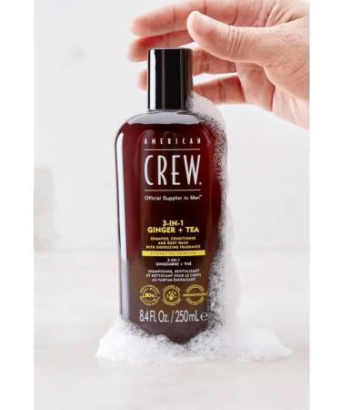 American Crew Ginger 3 in 1 shampoo air conditioning and shower gel 250ml - Buy Online on GoSupps.com