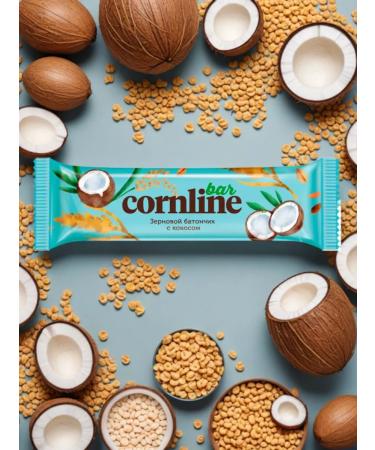 KDV Cornline Grain Baton with coconut 18 pcs 30 g each - Buy Online on GoSupps.com