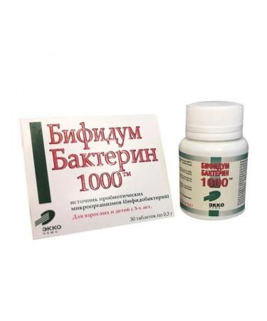 EKKO PLUS Bifidumbacterin 1000 30 tab. 4 units - Buy Online on GoSupps.com