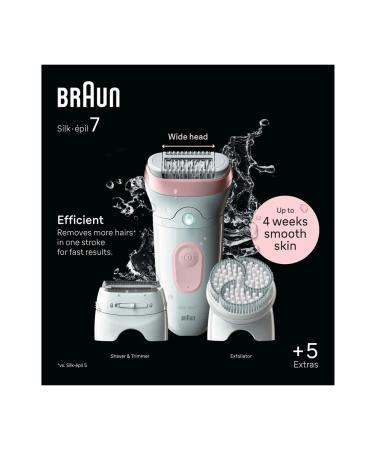 Braun Silk-epil 7-060 epalator with a razor nozzle and brush - Buy Online on GoSupps.com