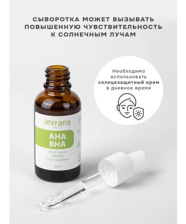 levrana Facial serum from acne and acne with AHA and BHA acids - Buy Online on GoSupps.com