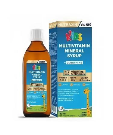 NUTRAXIN Kids Multivitamin mineral syrup 150 ml - Buy Online on GoSupps.com