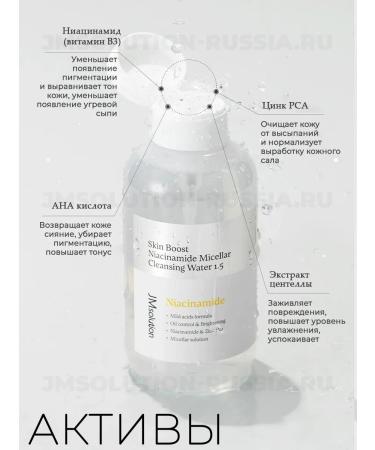 JMSolution Micellar water Niacinamide Micellar Cleansing Water - Buy Online on GoSupps.com