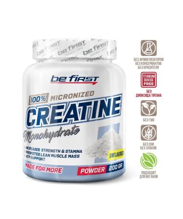Be First Creatine monohydrate powder Micronized 200 g natural - Buy Online on GoSupps.com