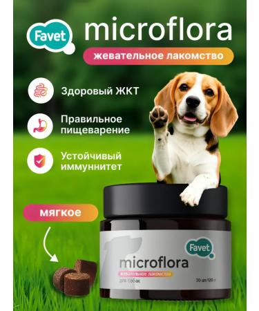 Favet Superflora Soft Chews treat for dog digestion