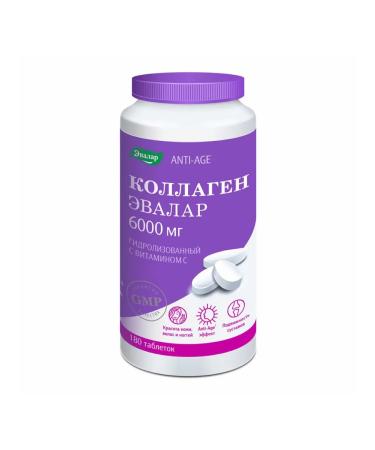 Healthy Autumn Evalar Collagen Anti-Age with vitamin C tablet 6000 mg 180
