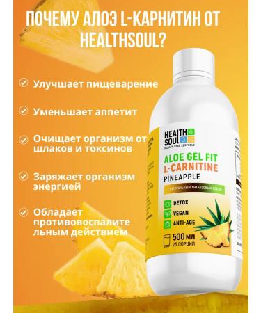 HealthSoul Aloe drinking with L-carnitine 500ml fat burner - Buy Online on GoSupps.com