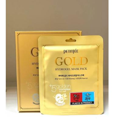 Petitfee Hydrogel face masks with gold 5 pcs - Buy Online on GoSupps.com