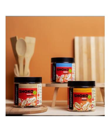 DopDrops White chocolate without sugar with almonds 230g - Buy Online on GoSupps.com