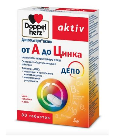 Home medicine cabinet Doppelgerz asset from a to zinc 30 pcs Tab