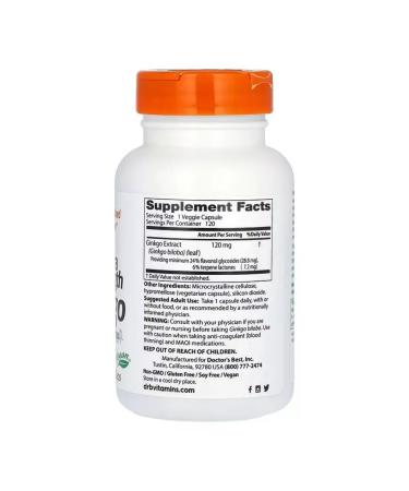Doctor's Best ginkgo with increased action - Buy Online on GoSupps.com