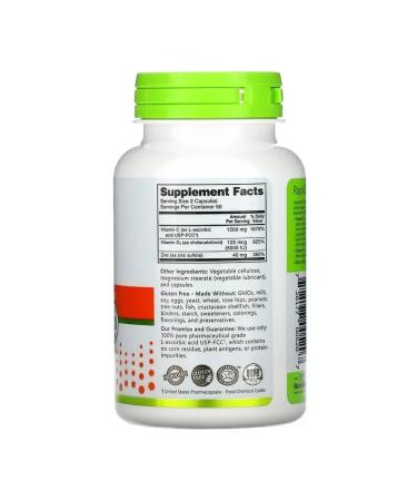 NutriBiotic Immunity vitamins C + D3 5000 mg and zinc - Buy Online on GoSupps.com