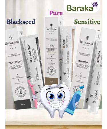 Baraka Set of toothpastes Sensitive Pure Blacksed 3pcs - Buy Online on GoSupps.com