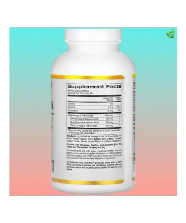 California Gold Nutrition Norwegian fish oil with omega-3 180 pcs - Buy Online on GoSupps.com