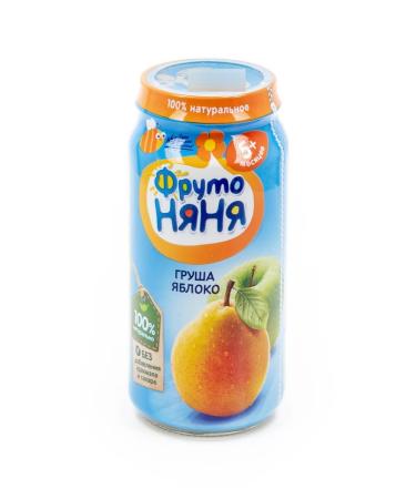 Frutonyanya Puree pear apples natural 250g (set of 9 pcs) - Buy Online on GoSupps.com