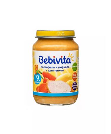 Bebivita Puree with pieces "Potatoes with chicken" from 9 months 6x190g - Buy Online on GoSupps.com