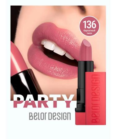 BELOR DESIGN Moisturizing lipstick for lips tone 136 satin