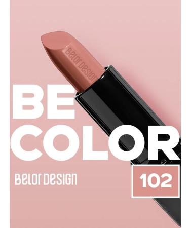 BELOR DESIGN Moisturizing lipstick for lips tone 102 satin - Buy Online on GoSupps.com