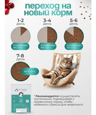 D-CaDo Pets Feed for sterilized cats dry 3 in 1 1.5 kg - Buy Online on GoSupps.com
