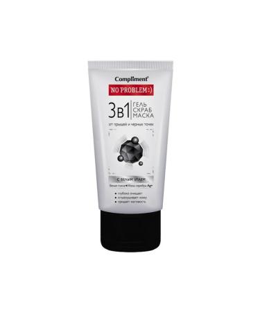 Compliment 3 in 1 gel-scrub-mask from acne and black points with white coal