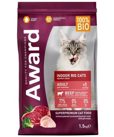 AWARD Dry food for cats beef chicken 1.5 kg - Buy Online on GoSupps.com