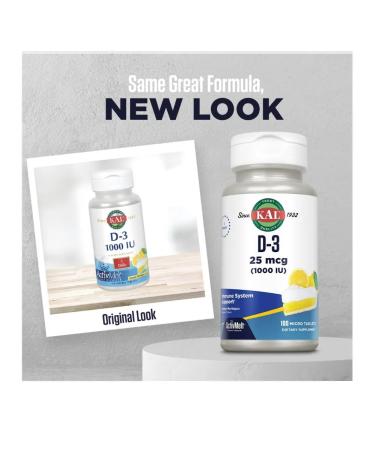 KAL Vitamin D3 1000 IU 100 Micro Tablets (vitamin D3 1000 IU) - Buy Online on GoSupps.com