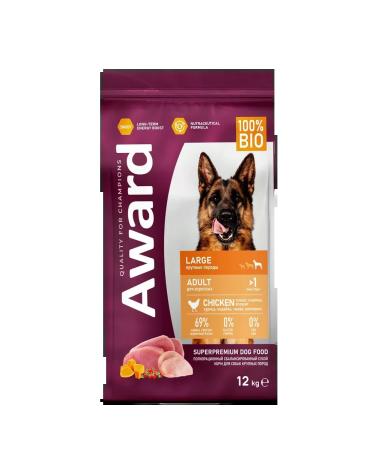 AWARD Feed for adult dogs of large breeds chicken turkey 12kg