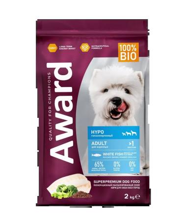AWARD Hypoallergenic food for dogs of all breeds white fish 2kg